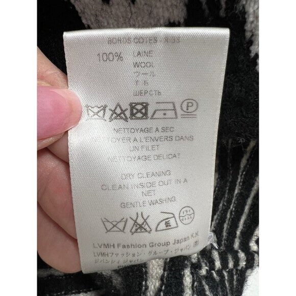 Givenchy Women Sweater Wool Crop Black White Long Sleeves XS - Picture 6 of 9